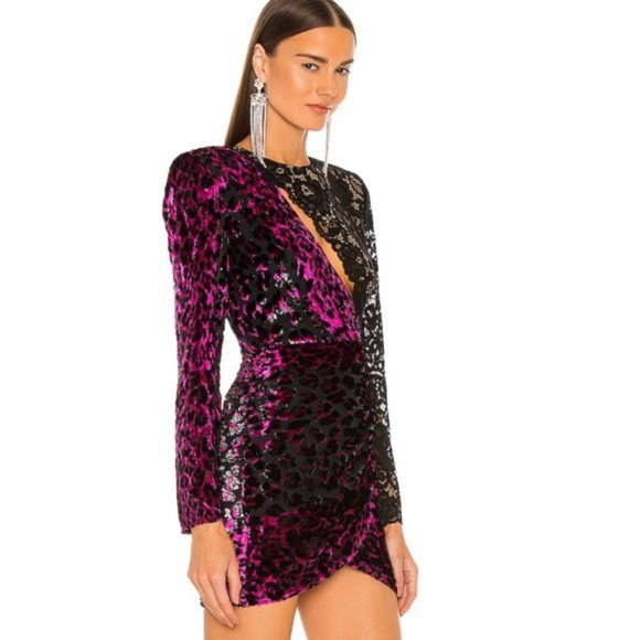DUNDAS x REVOLVE Courtney Mini Dress in Hot Pink NWOT Size Small - Picture 4 of 6